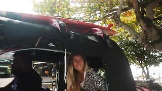 Petite blonde babe enjoys sea sex and surfing in this steamy vlog