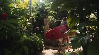 Petite blonde babe enjoys sea sex and surfing in this steamy vlog