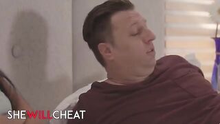 The masseuse Vina Sky demonstrates to Ember Snow the basics of lesbian intimacy