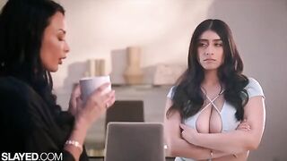 The appetizing teacher Anissa gave a lesson to her student Violet