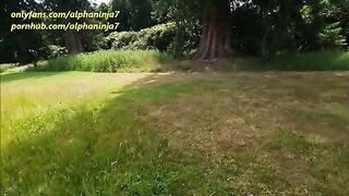 Busty brunette gets fucked hard in the countryside and receives a facial