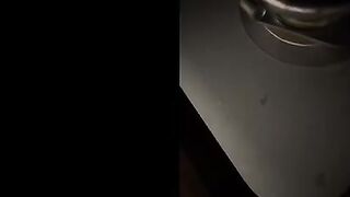 Cheating wife entertains husband's friend in the kitchen while he’s away