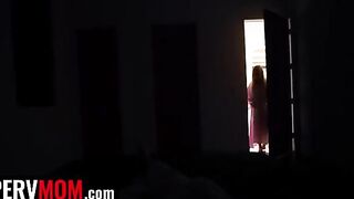 The lucky dude fucked his stepmom’s huge natural boobs in the pool
