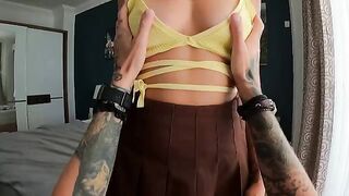 The juiciest cumshot on the tits and in the mouth, you've ever seen!
