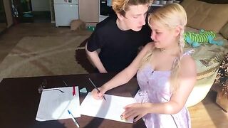 A shy student got fucked by her math tutor in a steamy encounter