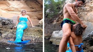 I was sailing with my friends when I saw a mermaid slut