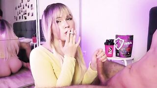 You either suck a dick or a cigarette, an enticing offer