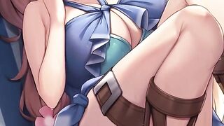 Raphtalia relieves your cock in a steamy hentai JOI scene