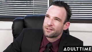 April Olsen gets fucked in the ass by her boss in his office