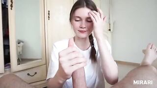 A schoolgirl with a big appetite for cum gets what she craves - MIRARI
