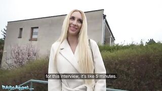 The Public Agent made a deal with a blonde tattooed MILF in basement