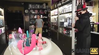 Mature woman from Shame4K gets addicted to a big time dildo