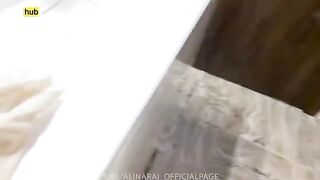 A young pervert peeked at his steamy stepmom in the shower, damn!