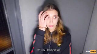 We fucked on the stairs while parents were at home - POV 4K