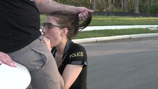A female police officer stops me and things get steamy