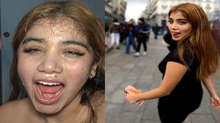 The guy made cum walk with a Latina girl he found on the street