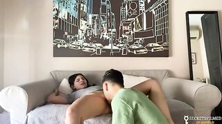 My stepsister and I woke up at home alone so we had sex