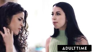 A girl is having fun with her girlfriend in a steamy lesbian scene