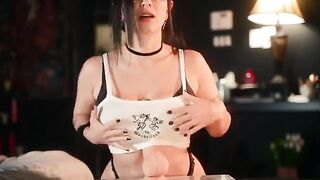 Big Titty Goth Slut Sucking and Titty Fucking (new toy)
