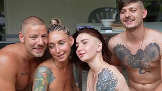 Real amateur foursome sex with two couples, OWIAKS & LeoKleo - try it!