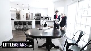 Nerdy Asian with big natural tits Chloe Surreal gets fucked by cool college dude