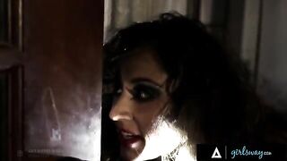 The investigator, played by petite Riley Reid, gets intimate with a hooker