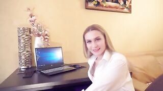 A hot mini-skirted woman gets fucked by her boss