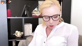 The horny secretary gets fucked by her boss in various poses