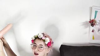 The cute and pretty girl from Argentina has a great dick sucking talent