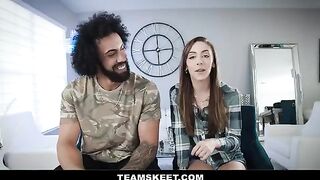 Girl was fucked by her boyfriend in unusual poses, showcasing petite charm