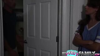 Skinny babe Selena Love creampied by her stepdad