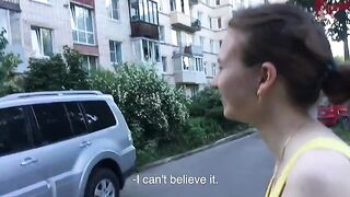 A cute girl met a porn star in the street and they got intimate