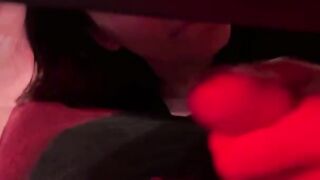 A college girl gets her pussy filled with cum during a wild party