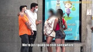 Two young and sexy Mexican girls are getting fucked on the camera by two guys