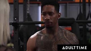 The muscle guy filled every hole of the sexy ebony beauty, Zaawaadi, in a hardcore scene
