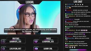 A streamer has sex with her fans online, getting fucked