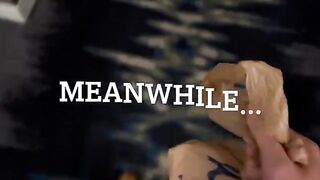 A blue-haired thick girl begs the delivery guy to fuck her in this steamy Casting Curvy scene