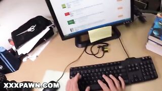 Broke college girl Nicki Ortega gets banged in the pawn shop