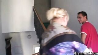 Freckles girl with big tits proves she's still got it at granny age
