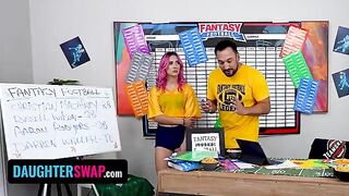 Aubree Valentine and Jazmin Luv trick their stepdads to win the fantasy football
