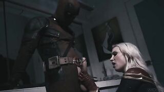 Deadpool fucked Captain Marvel hard in this full scene parody