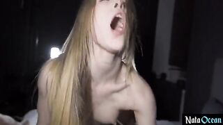 Petite teen gets her pussy railed hard and deep