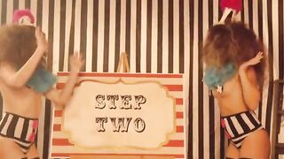Playing with a clown costume, Riley, Ryan, and Ruby have fun together