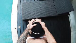 Bikini girl Hansel Grettel gets her pussy filled with cum in POV