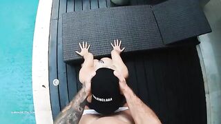 Bikini girl Hansel Grettel gets her pussy filled with cum in POV