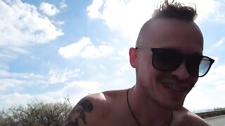 Stupid bitches believed that we were bloggers and got fucked on the beach
