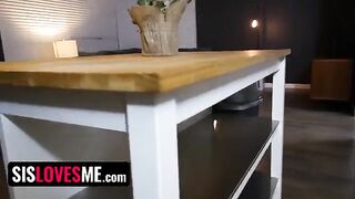 Fit stepsis Cece Capella gets her tight teen pussy railed by her stepbro in a steamy scene