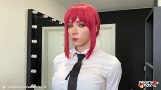 Makima, the dominant one, loves hard sex and dirty talk