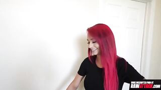Tattooed slut Demi Rhoades gets her pussy railed in a raw session