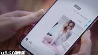 Petite blonde gets her anal hole gapped by an older man on TUSHY